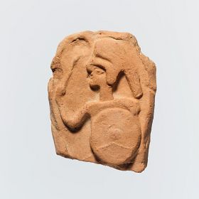 Minoan art - Fragment of a terracotta plaque